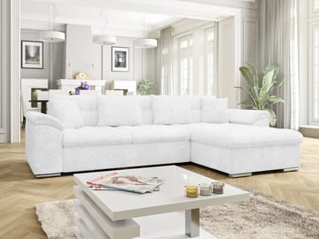 Camior 4-sits Bäddsoffa med divan Högervänd - Vit - Möbler - Vardagsrum - Bäddsoffor - Hörnbäddsoffa