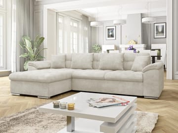 Camior 4-sits Bäddsoffa med divan Vänstervänd - Ljusbeige - Möbler - Vardagsrum - Bäddsoffor - Hörnbäddsoffa