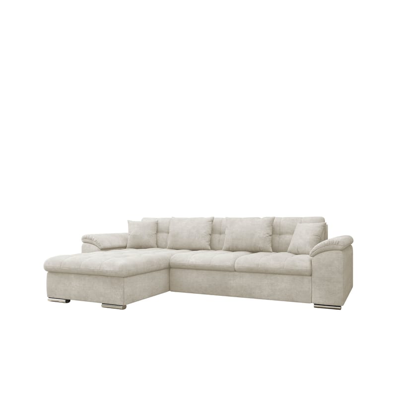 Camior 4-sits Bäddsoffa med divan Vänstervänd, Ljusbeige