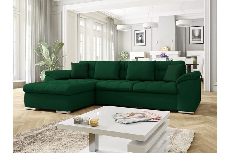 Camior Bäddsoffa m. Divan 3-sits - Grön - Möbler - Vardagsrum - Bäddsoffor