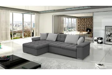Camior Bäddsoffa m. Divan Förvaring 3-sits 227x129 - Grå - Möbler - Vardagsrum - Bäddsoffor