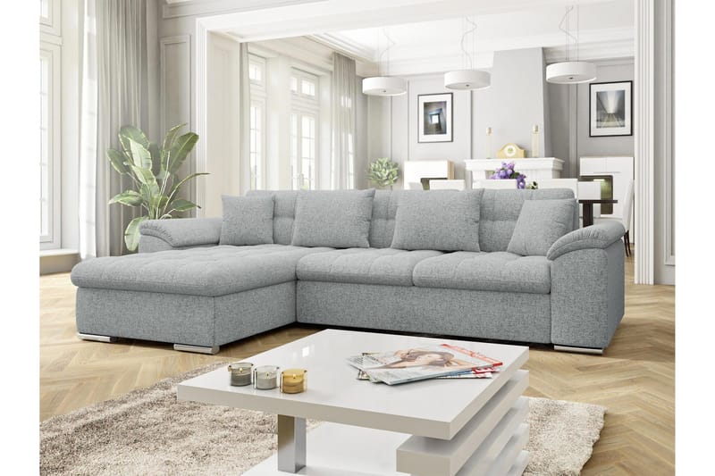 Camior Bäddsoffa med Divan 3-sits - Grå - Möbler - Vardagsrum - Bäddsoffor