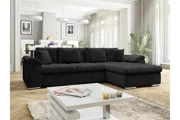 Camior Bäddsoffa med Divan 3-sits - Svart - Möbler - Vardagsrum - Bäddsoffor