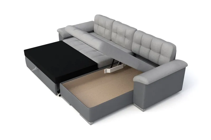 Camior Divanbäddsoffa 280x160x76 cm - Grå - Möbler - Vardagsrum - Bäddsoffor