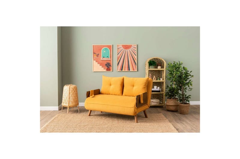 Canelo Bäddsoffa 2-sits - Senapsgul - Möbler - Vardagsrum - Bäddsoffor