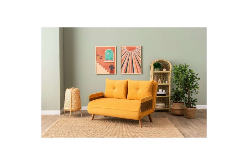 Canelo Bäddsoffa 2-sits - Senapsgul - Möbler - Vardagsrum - Bäddsoffor