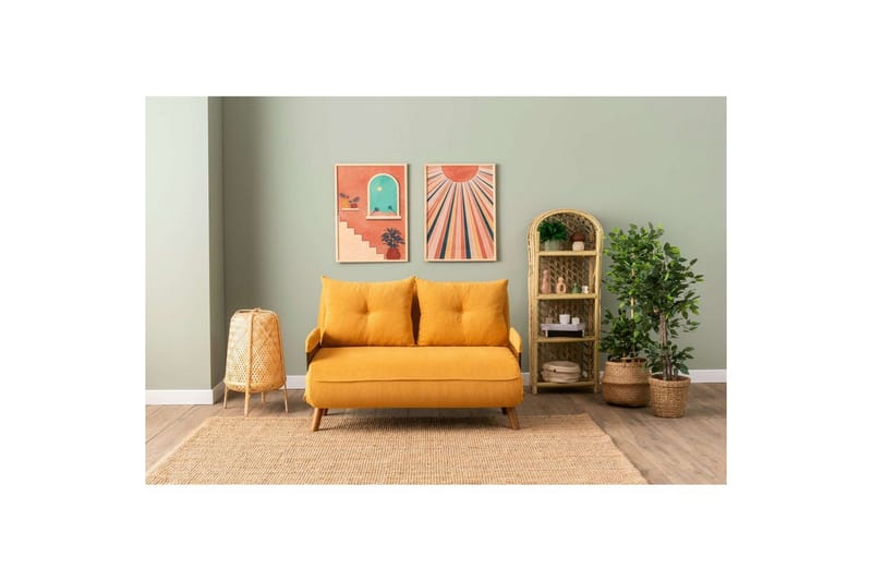 Canelo Bäddsoffa 2-sits - Senapsgul - Möbler - Vardagsrum - Bäddsoffor