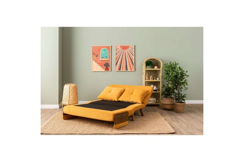 Canelo Bäddsoffa 2-sits - Senapsgul - Möbler - Vardagsrum - Bäddsoffor
