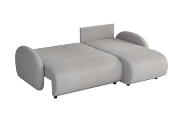 Carve 2-sits Vänstervänd L-formad Bäddsoffa med Divan och Schäslong i Tyg - Rosa - Möbler - Vardagsrum - Bäddsoffor