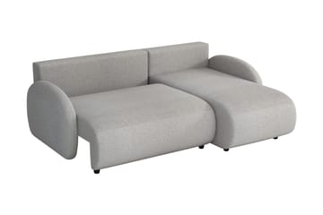 Carve 2-sits Vänstervänd L-formad Bäddsoffa med Divan och Schäslong i Tyg - Rosa - Möbler - Vardagsrum - Bäddsoffor