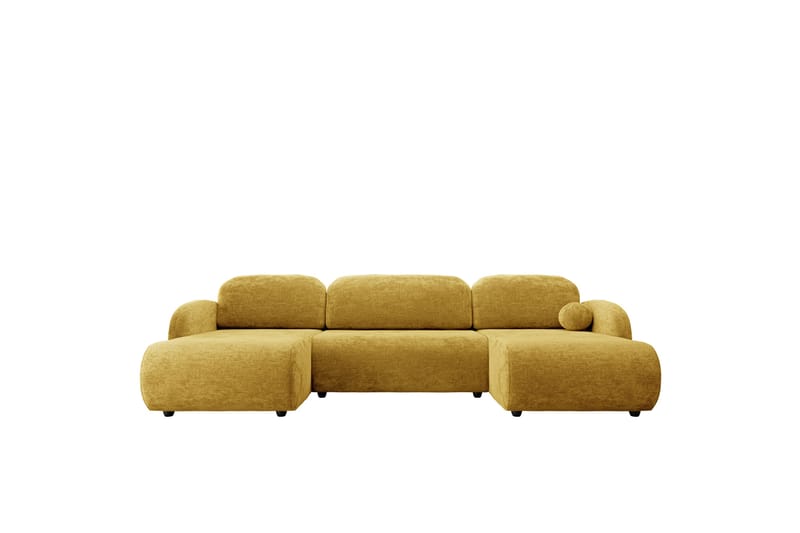 Carve Bäddsoffa Dubbeldivan 3-sits - Gul - Möbler - Vardagsrum - Bäddsoffor - U bäddsoffa