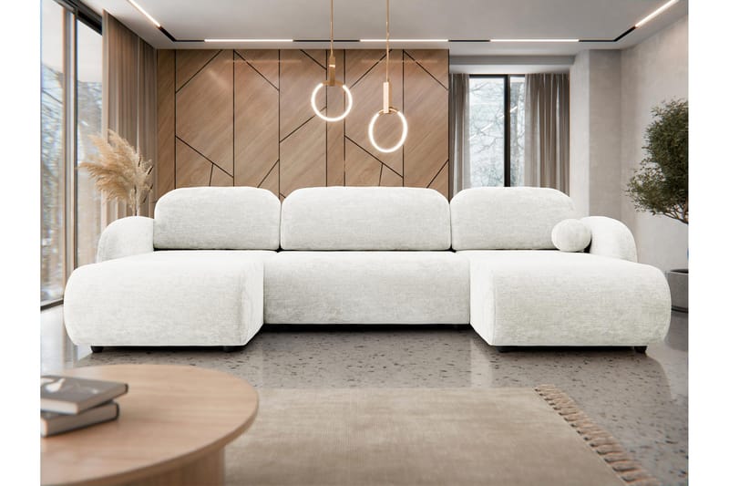 Carve Bäddsoffa Dubbeldivan 3-sits - Vit - Möbler - Vardagsrum - Bäddsoffor - U bäddsoffa