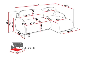 Carve Bäddsoffa m. Divan 2-sits - Grå - Möbler - Vardagsrum - Bäddsoffor