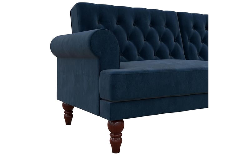 CASSIDY 2-sits Bäddsoffa Sammet/Blå - Novogratz - Möbler - Vardagsrum - Bäddsoffor - 2-sits bäddsoffa