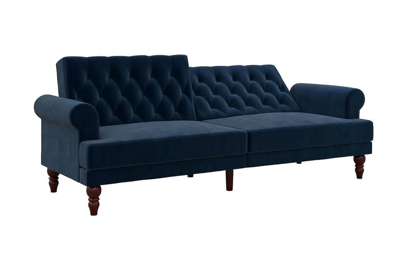 CASSIDY 2-sits Bäddsoffa Sammet/Blå - Novogratz - Möbler - Vardagsrum - Bäddsoffor - 2-sits bäddsoffa
