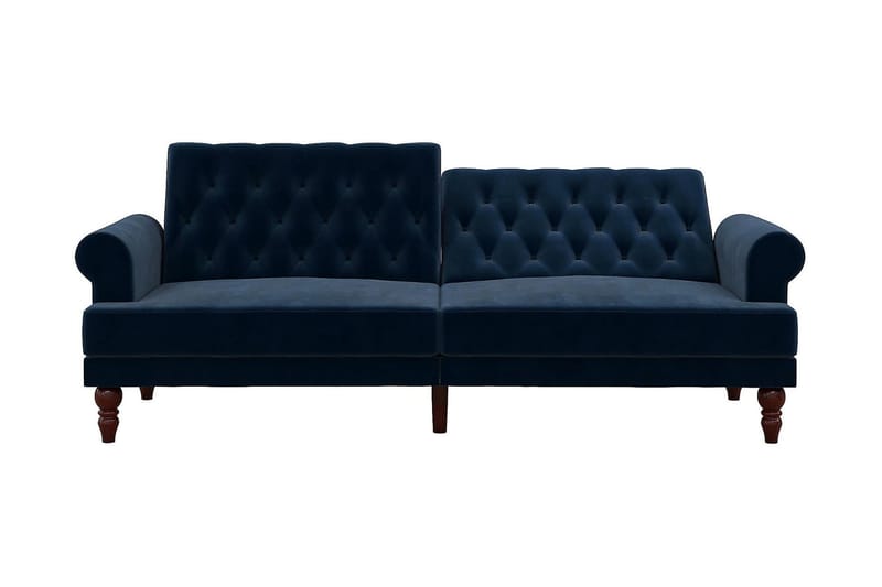 CASSIDY 2-sits Bäddsoffa Sammet/Blå - Novogratz - Möbler - Vardagsrum - Bäddsoffor - 2-sits bäddsoffa