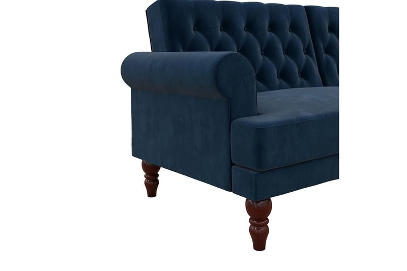 CASSIDY 2-sits Bäddsoffa Sammet/Blå - Novogratz - Möbler - Vardagsrum - Bäddsoffor - 2-sits bäddsoffa
