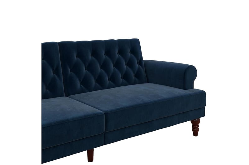 CASSIDY 2-sits Bäddsoffa Sammet/Blå - Novogratz - Möbler - Vardagsrum - Bäddsoffor - 2-sits bäddsoffa