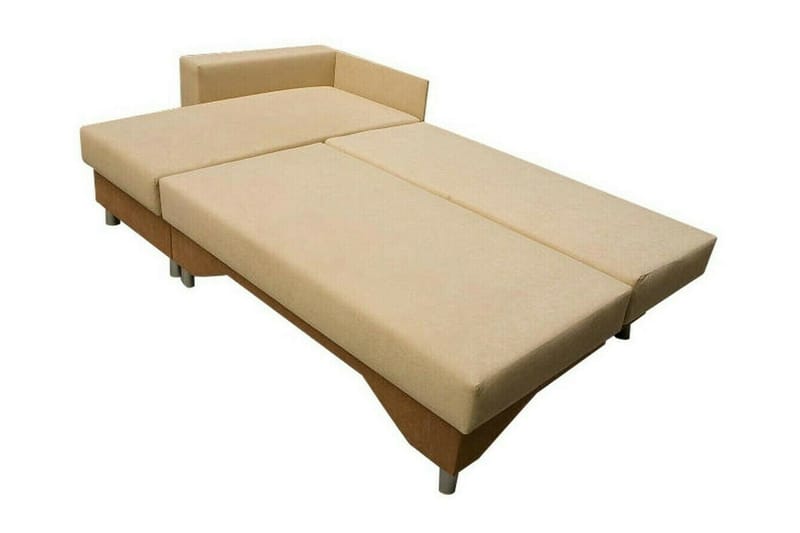 Castlebay 3-sits Hörnbäddsoffa NO_BRAND Brown/Beige - Möbler - Vardagsrum - Bäddsoffor