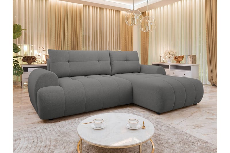 Ceibo Bäddsoffa med Divan 3-sits - Grå - Möbler - Vardagsrum - Bäddsoffor