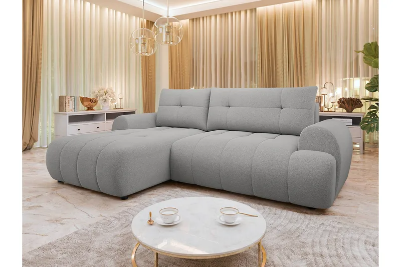 Ceibo Bäddsoffa med Divan 3-sits - Grå - Möbler - Vardagsrum - Bäddsoffor