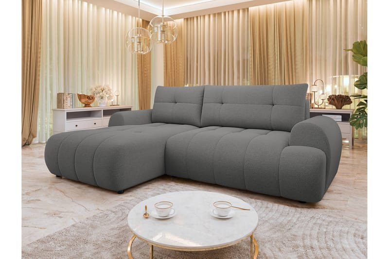 Ceibo Bäddsoffa med Divan 3-sits - Grå - Möbler - Vardagsrum - Bäddsoffor