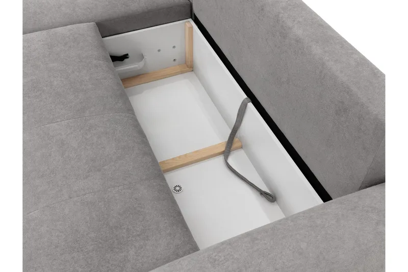 Ceibo Bäddsoffa med Divan 3-sits i Plysch - Beige - Möbler - Vardagsrum - Bäddsoffor