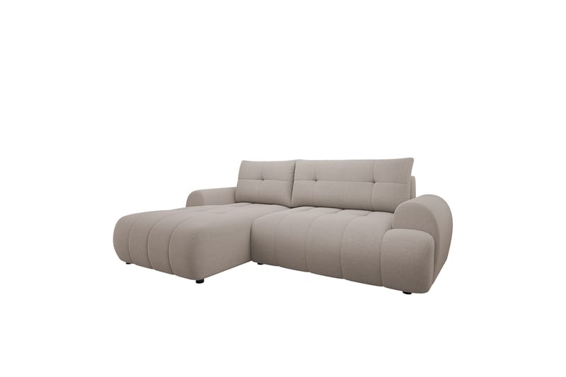 Ceibo Bäddsoffa med Divan 3-sits i Plysch - Grå - Möbler - Vardagsrum - Bäddsoffor