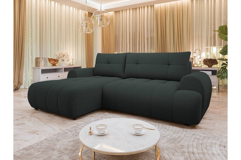 Ceibo Bäddsoffa med Divan 3-sits - Svart - Möbler - Vardagsrum - Bäddsoffor