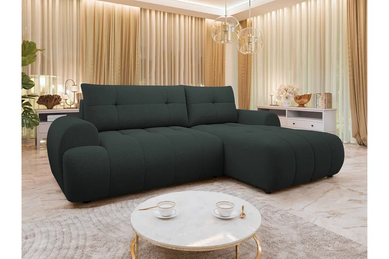 Ceibo Bäddsoffa med Divan 3-sits - Svart - Möbler - Vardagsrum - Bäddsoffor