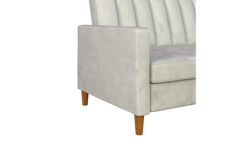 CELINE 3-sits Divanbäddsoffa Sammet/Ljusgrå - Dorel Home - Bäddsoffor - Bäddsoffa divan