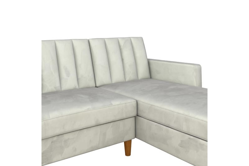 CELINE 3-sits Divanbäddsoffa Sammet/Ljusgrå - Dorel Home - Bäddsoffor - Bäddsoffa divan