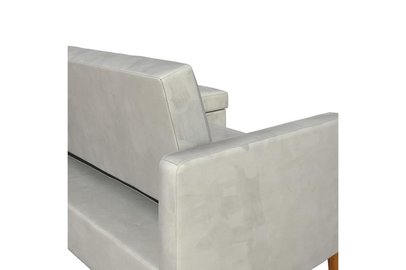 CELINE 3-sits Divanbäddsoffa Sammet/Ljusgrå - Dorel Home - Bäddsoffor - Bäddsoffa divan