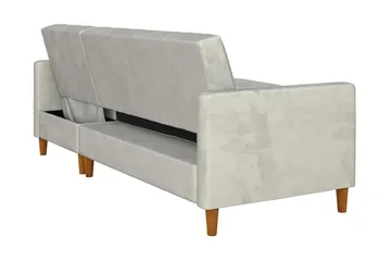 Celine 3-sits Divanbäddsoffa Sammet/Ljusgrå - Dorel Home - Möbler - Vardagsrum - Bäddsoffor