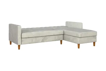 Celine 3-sits Divanbäddsoffa Sammet/Ljusgrå - Dorel Home - Möbler - Vardagsrum - Bäddsoffor