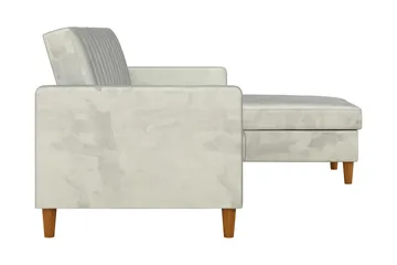 Celine 3-sits Divanbäddsoffa Sammet/Ljusgrå - Dorel Home - Möbler - Vardagsrum - Bäddsoffor