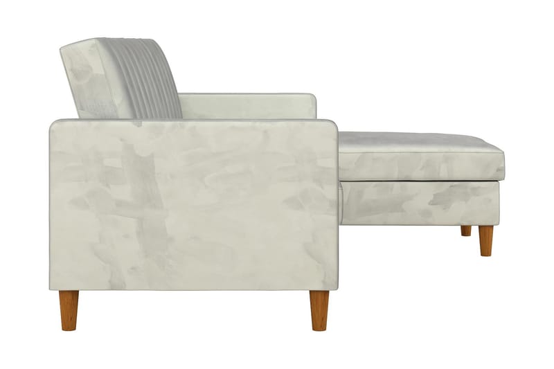 Celine 3-sits Divanbäddsoffa Sammet/Ljusgrå - Dorel Home - Möbler - Vardagsrum - Bäddsoffor