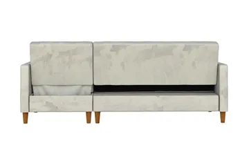 Celine 3-sits Divanbäddsoffa Sammet/Ljusgrå - Dorel Home - Möbler - Vardagsrum - Bäddsoffor