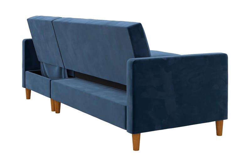 CELINE 3-sits Divanbäddsoffa Sammet/Marinblå - Dorel Home - Bäddsoffor - Bäddsoffa divan