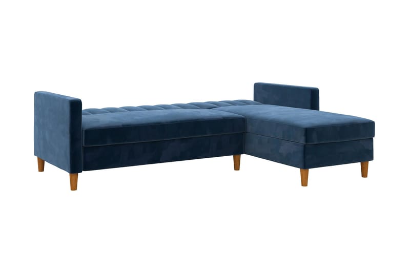 CELINE 3-sits Divanbäddsoffa Sammet/Marinblå - Dorel Home - Bäddsoffor - Bäddsoffa divan