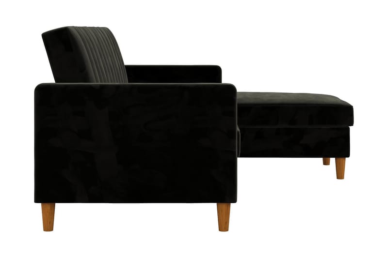 CELINE 3-sits Divanbäddsoffa Sammet/Svart - Dorel Home - Bäddsoffor - Bäddsoffa divan