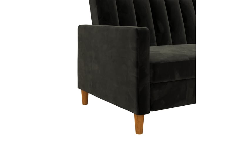 CELINE 3-sits Divanbäddsoffa Sammet/Svart - Dorel Home - Bäddsoffor - Bäddsoffa divan