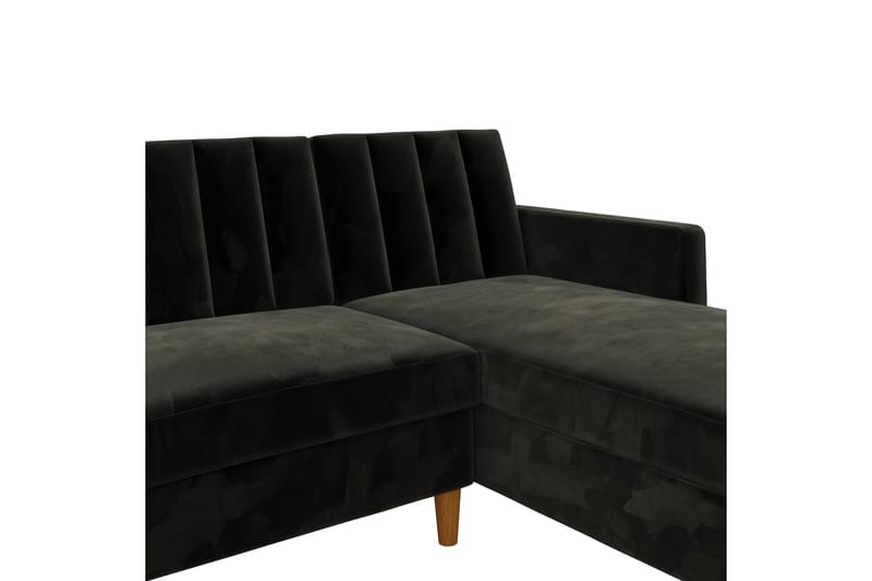 CELINE 3-sits Divanbäddsoffa Sammet/Svart - Dorel Home - Bäddsoffor - Bäddsoffa divan