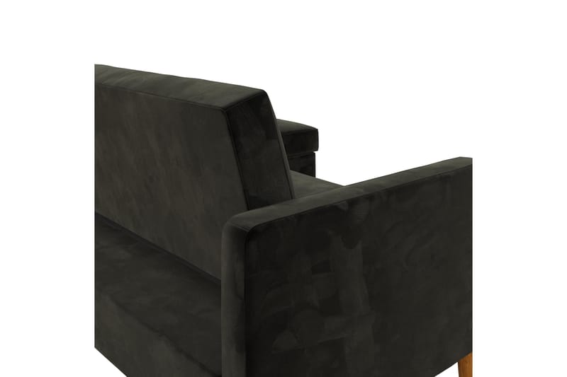 CELINE 3-sits Divanbäddsoffa Sammet/Svart - Dorel Home - Möbler - Vardagsrum - Bäddsoffor