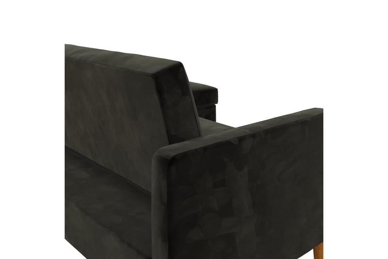 CELINE 3-sits Divanbäddsoffa Sammet/Svart - Dorel Home - Bäddsoffor - Bäddsoffa divan