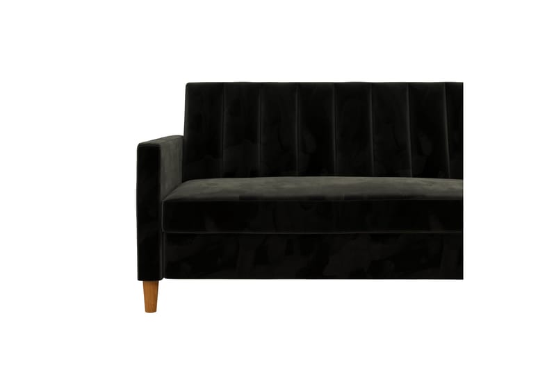 CELINE 3-sits Divanbäddsoffa Sammet/Svart - Dorel Home - Bäddsoffor - Bäddsoffa divan