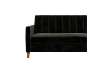 Celine 3-sits Divanbäddsoffa Sammet/Svart - Dorel Home - Möbler - Vardagsrum - Bäddsoffor