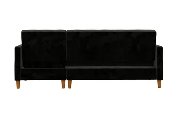 Celine 3-sits Divanbäddsoffa Sammet/Svart - Dorel Home - Möbler - Vardagsrum - Bäddsoffor