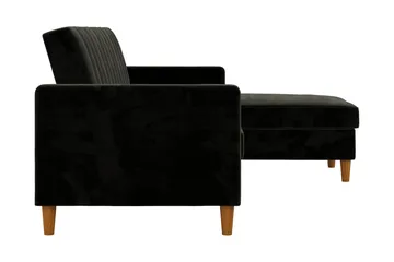Celine 3-sits Divanbäddsoffa Sammet/Svart - Dorel Home - Möbler - Vardagsrum - Bäddsoffor