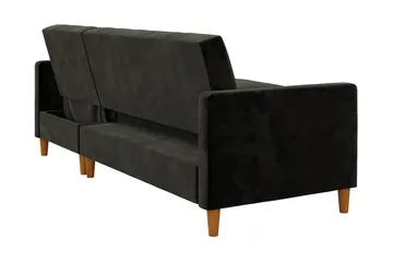 Celine 3-sits Divanbäddsoffa Sammet/Svart - Dorel Home - Möbler - Vardagsrum - Bäddsoffor